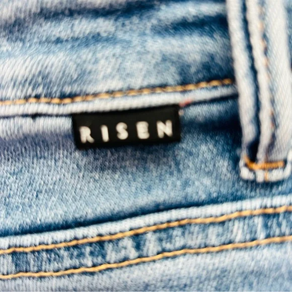 RISEN High Rise Button Fly Ankle Straight Leg. Size 5 /27” - Picture 8 of 16